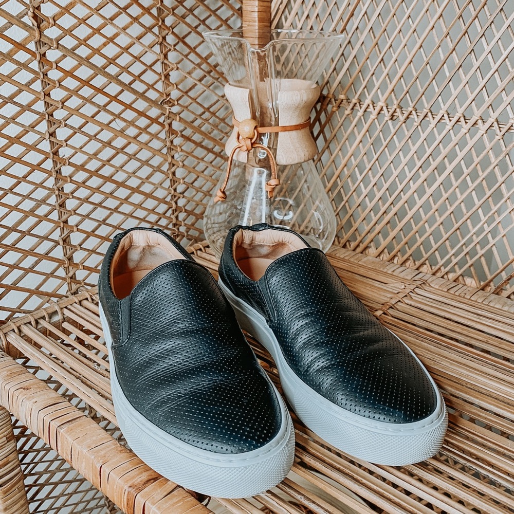 Greats Black Slip-On Sneakers